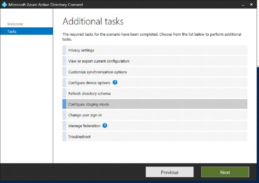 Azure AD Connect - Additional Tasks