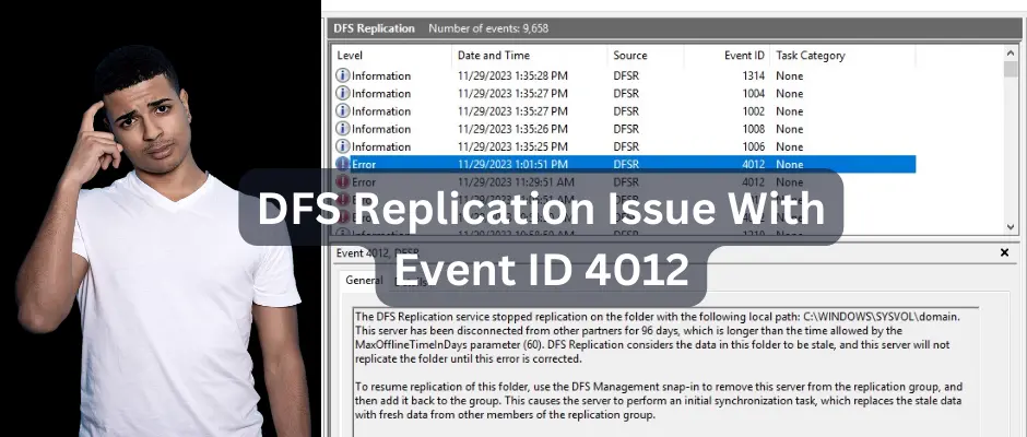 DFS Replication Issue With Event ID 4012